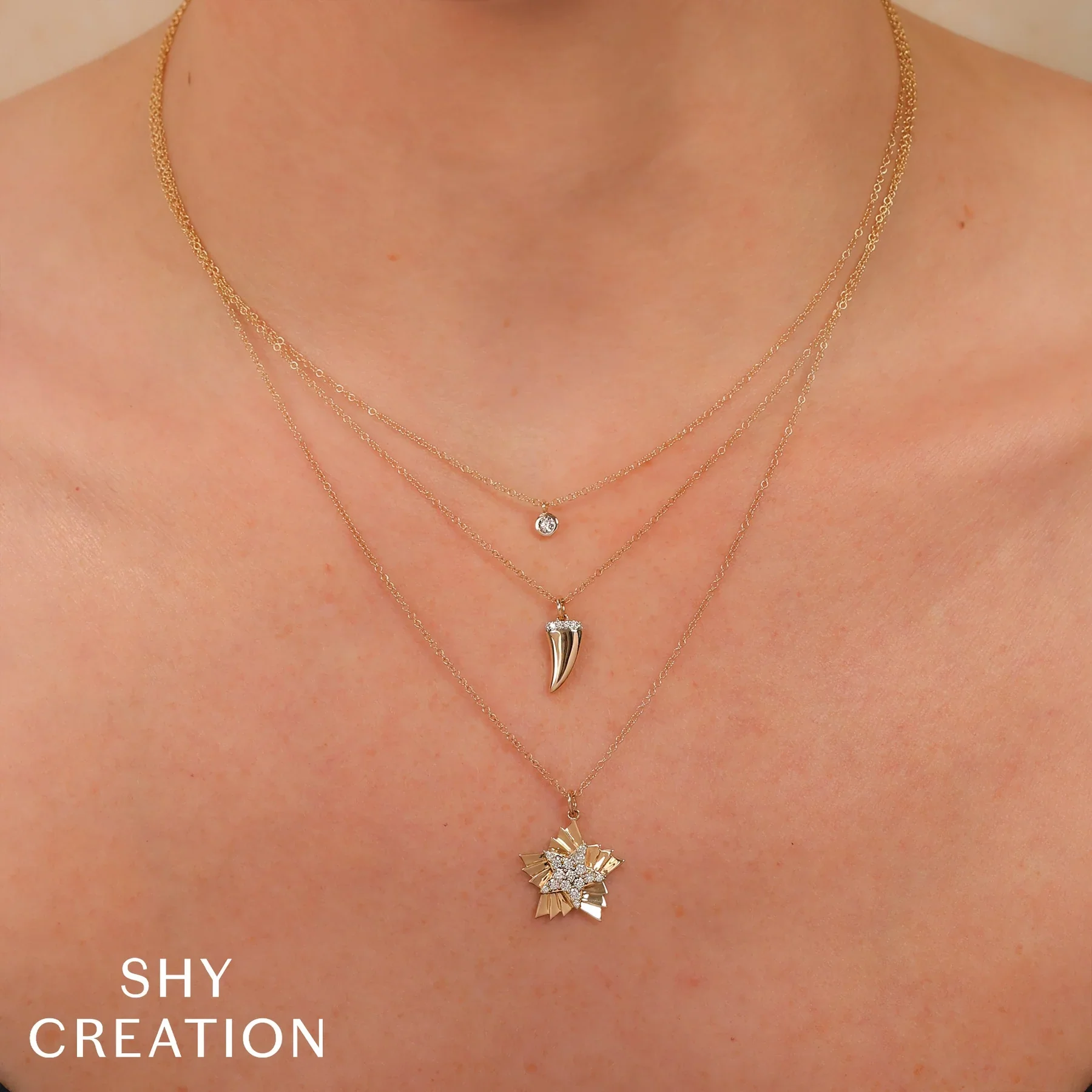 0.02ctw Diamond Bezel Necklace - Image 2