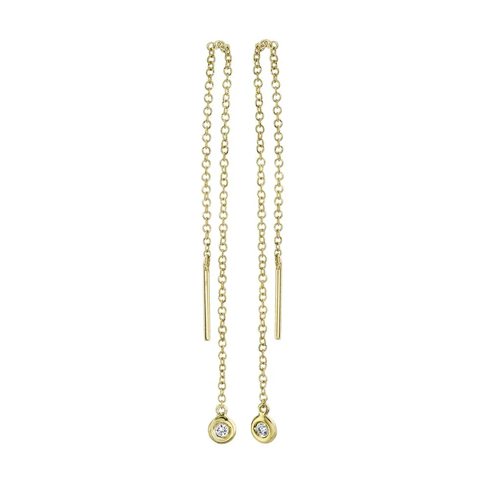 0.04ctw Diamond Threader Earring