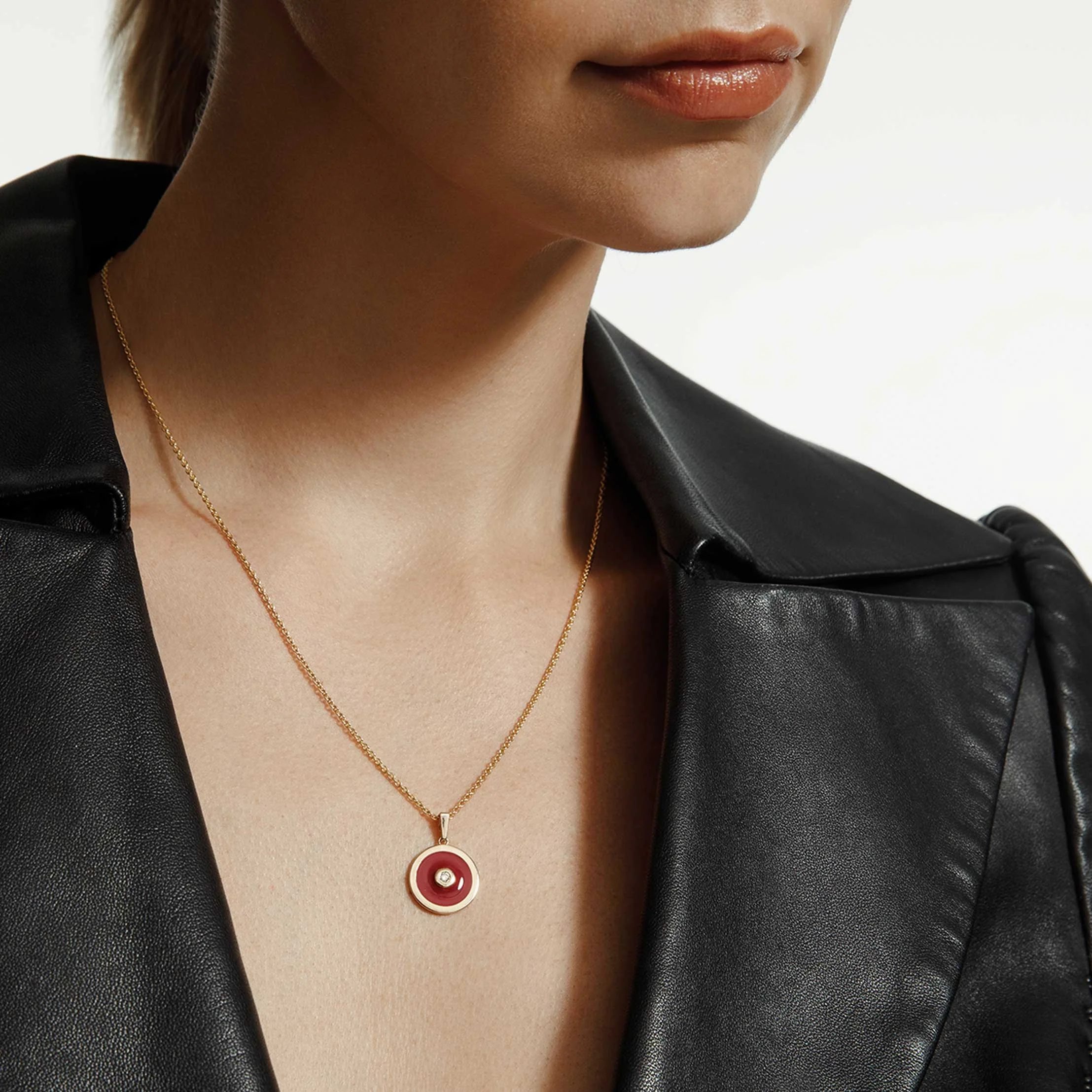 0.05ctw Diamond Black Chroma Bullseye Pendant - Image 2