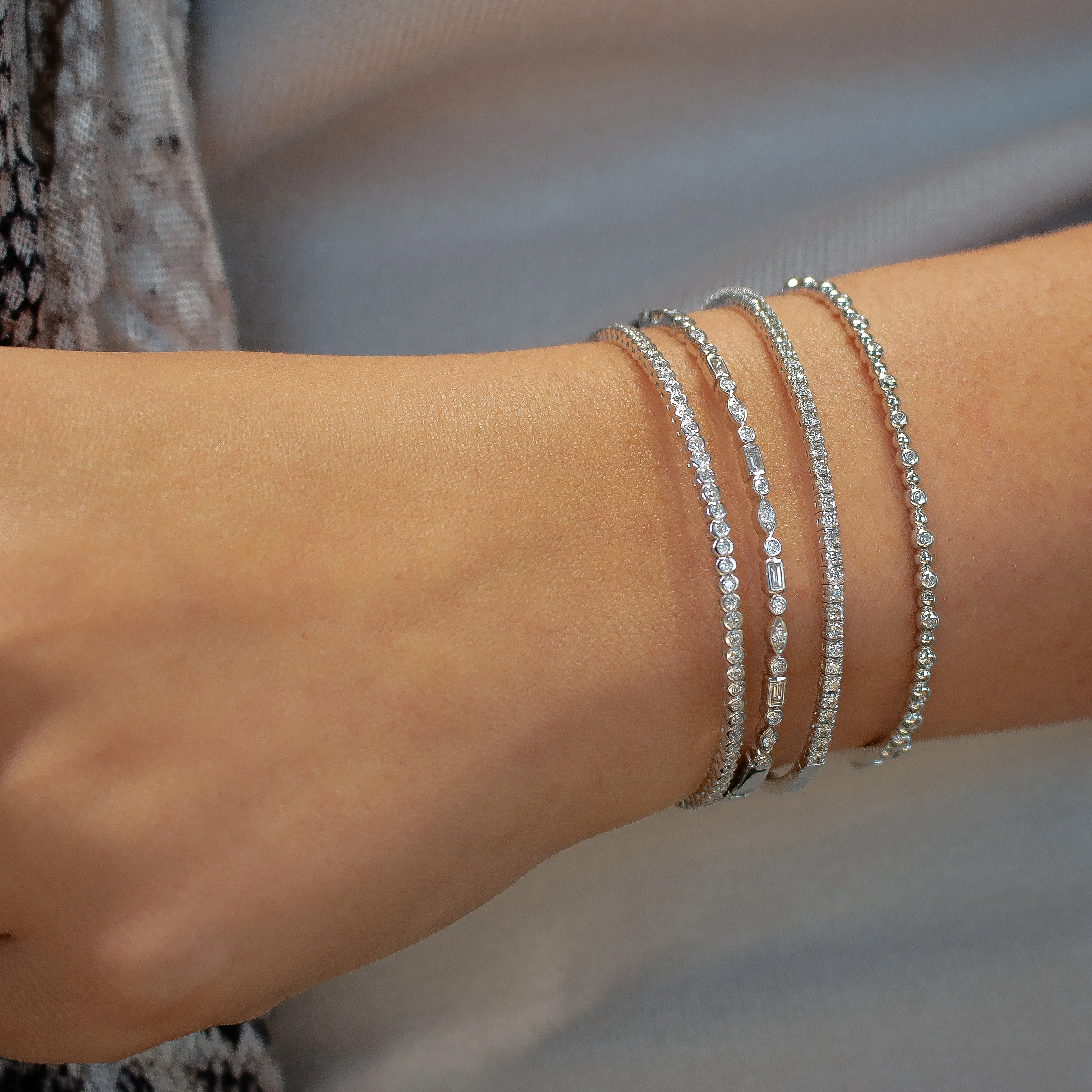 0.06 ctw Diamond Bangle Bracelet - Image 2
