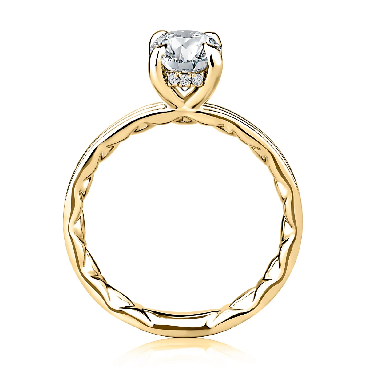 0.06ctw Oval Center Engagement Ring - Image 3