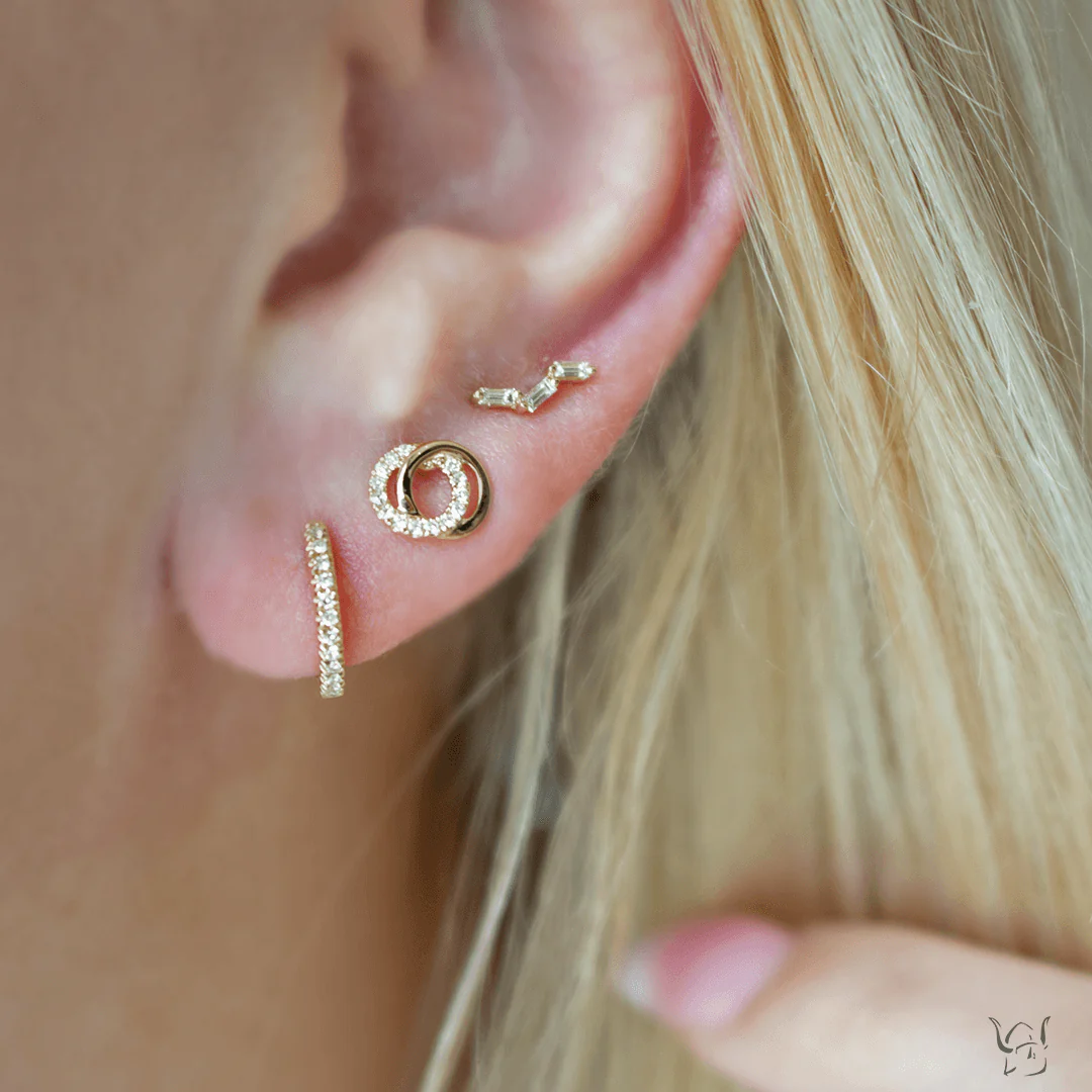 0.07ctw Diamond Huggie Earring - Image 2