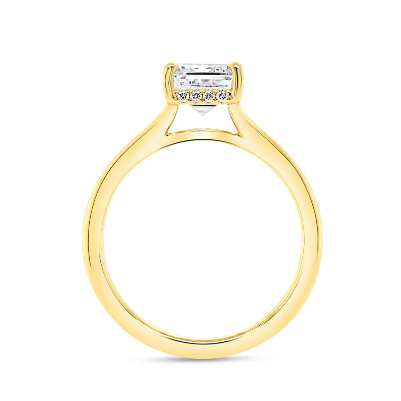 0.07ctw Diamond Emerald Cut Engagement Ring - Image 2