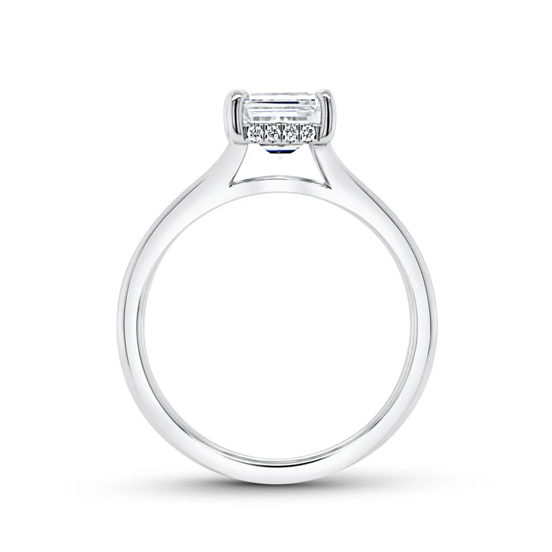 0.08ctw Diamond Emerald Cut Engagement Ring - Image 3