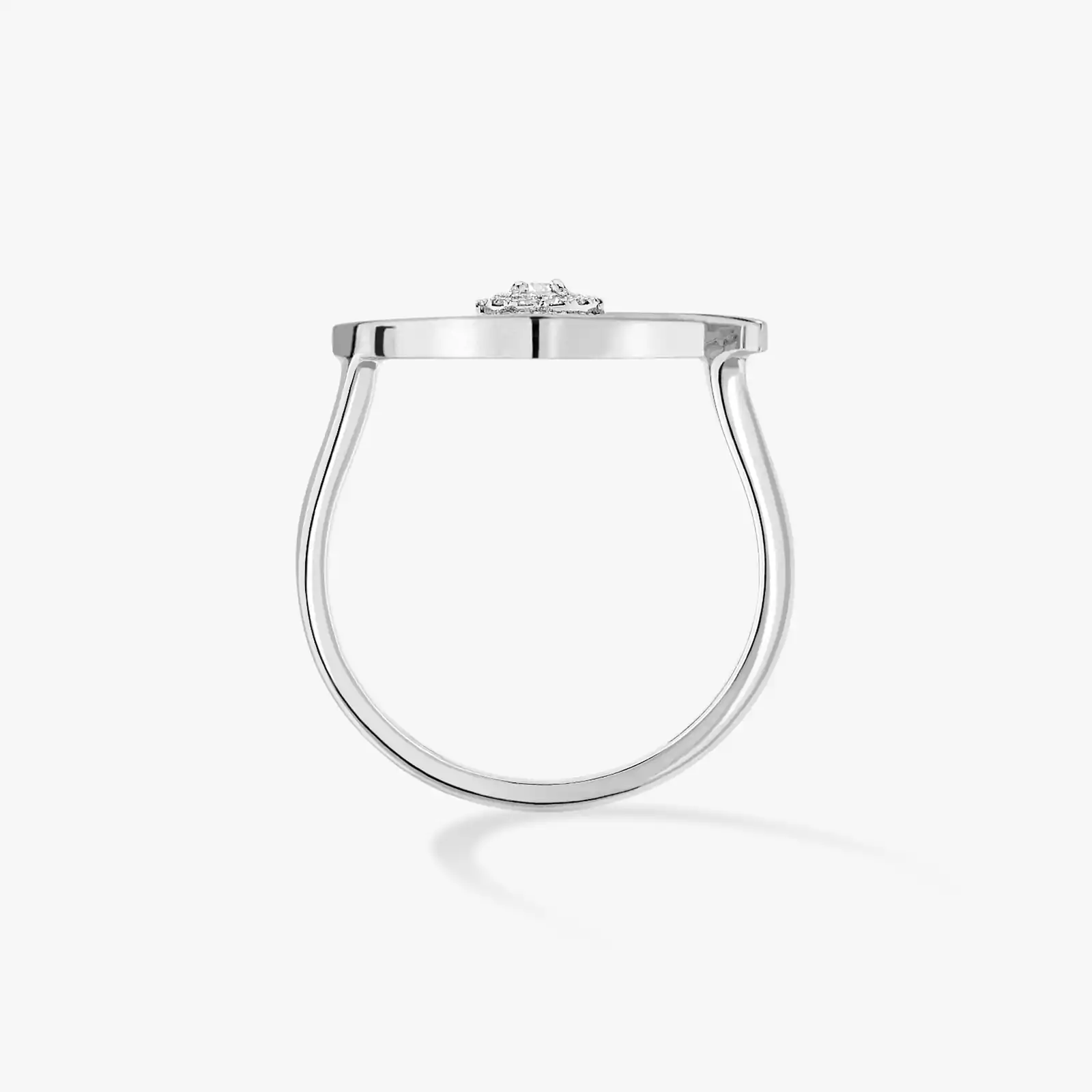 0.08ctw White Gold Diamond Lucky Eye Fashion Ring - Image 2