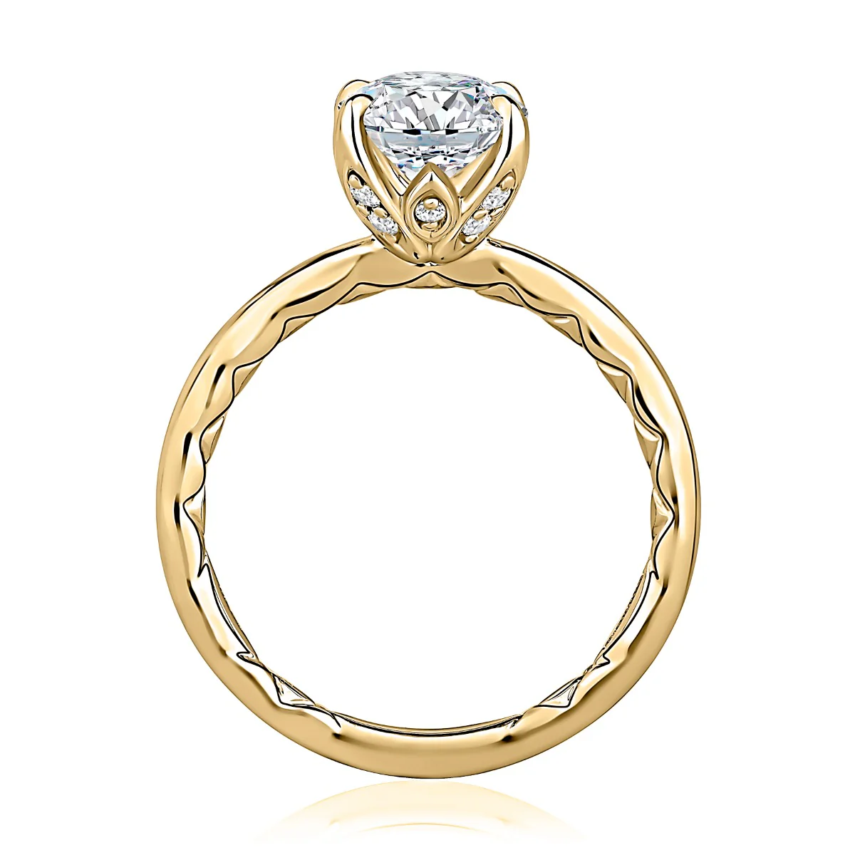 0.10ctw Oval Solitaire Diamond Engagement Ring - Image 2