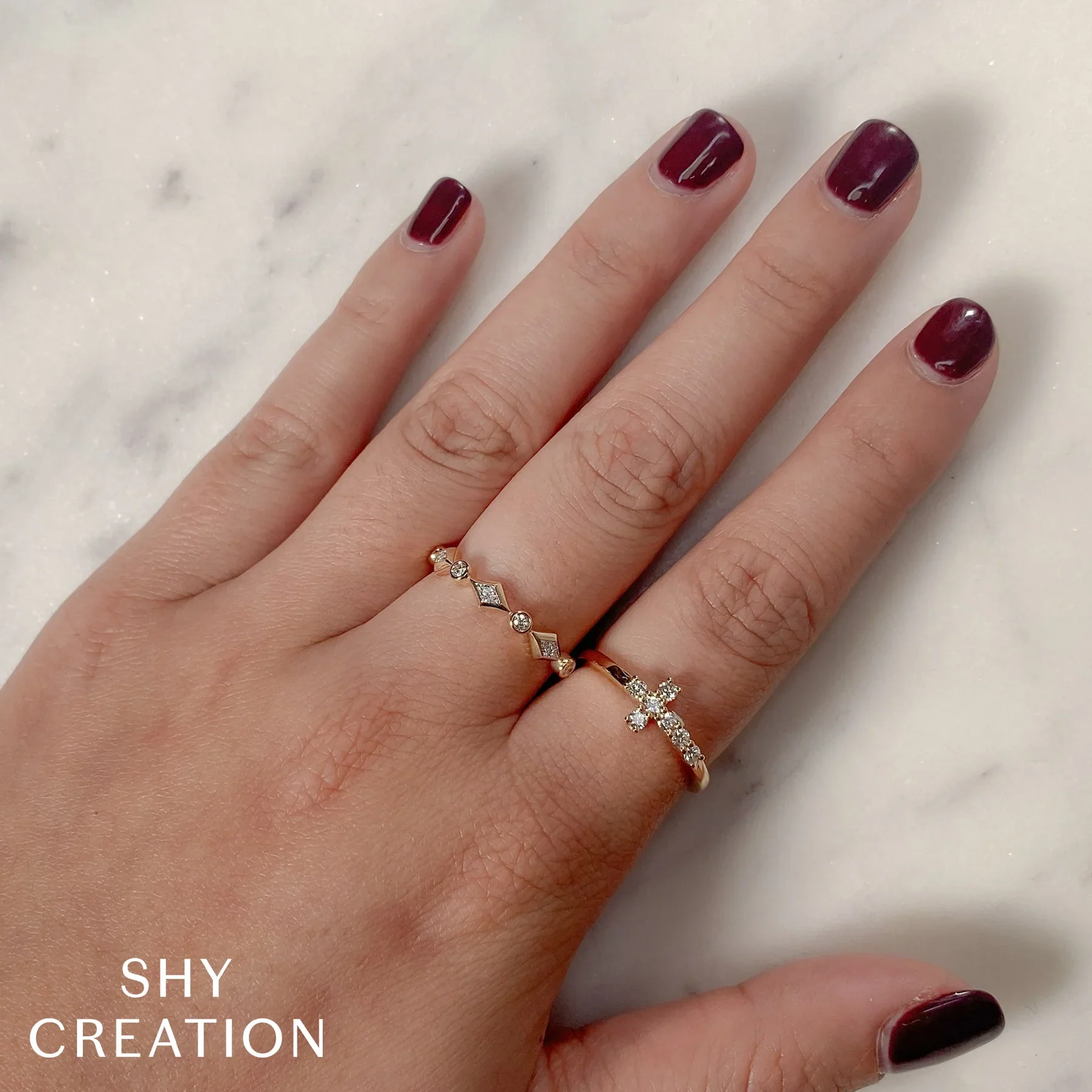 0.11ctw Diamond Geo Cut Ring - Image 2