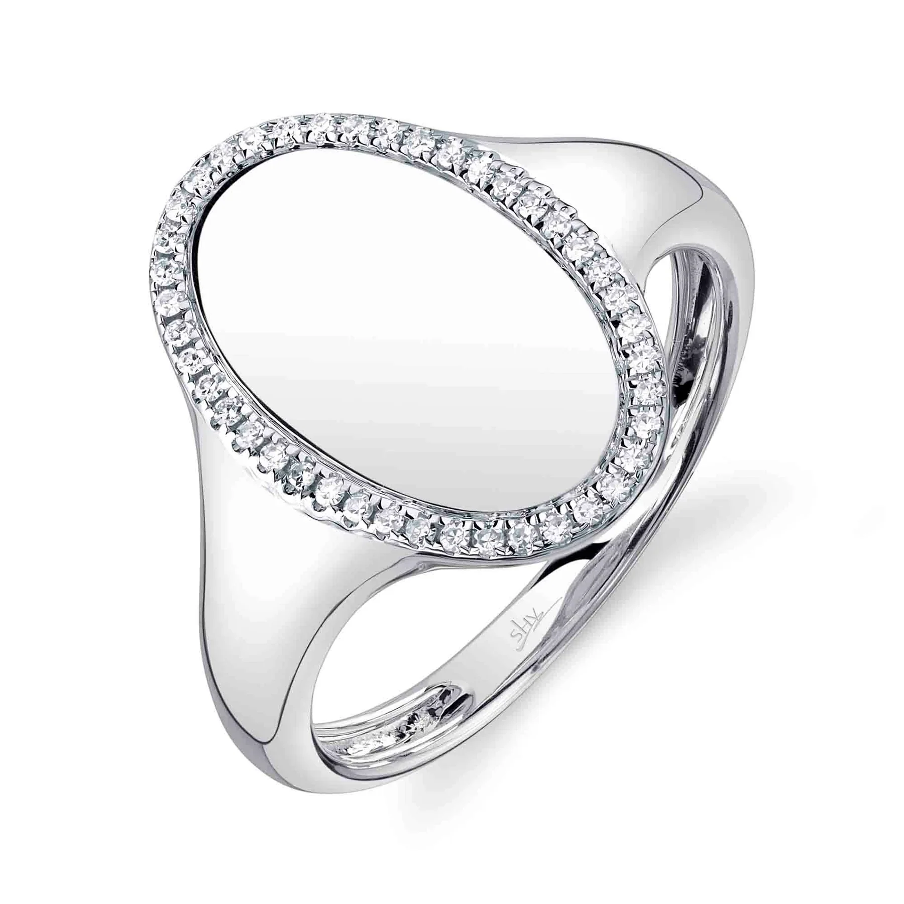 0.11ctw Diamond Oval Ring