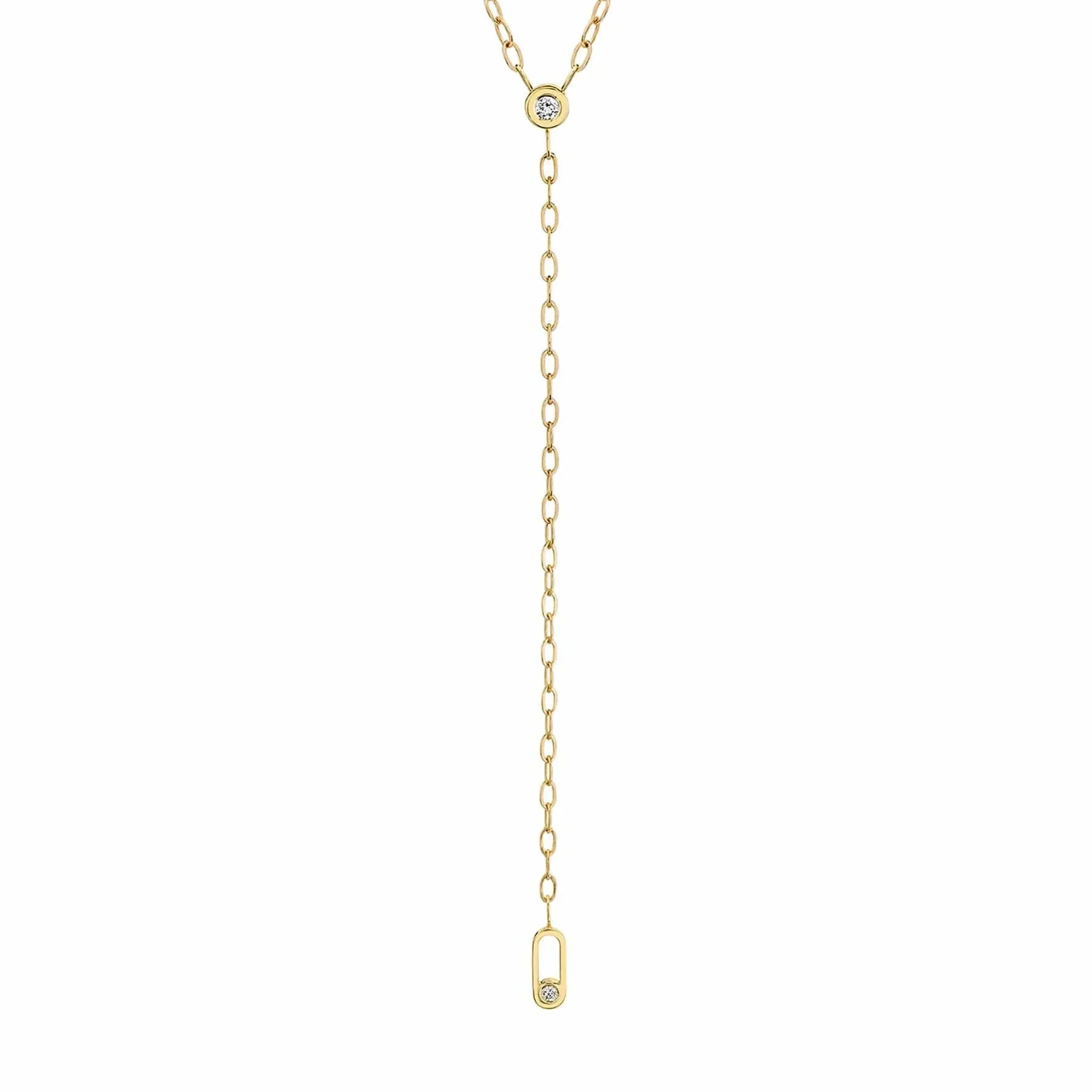 0.11ctw Diamond Streamlined Y-Necklace - Image 2