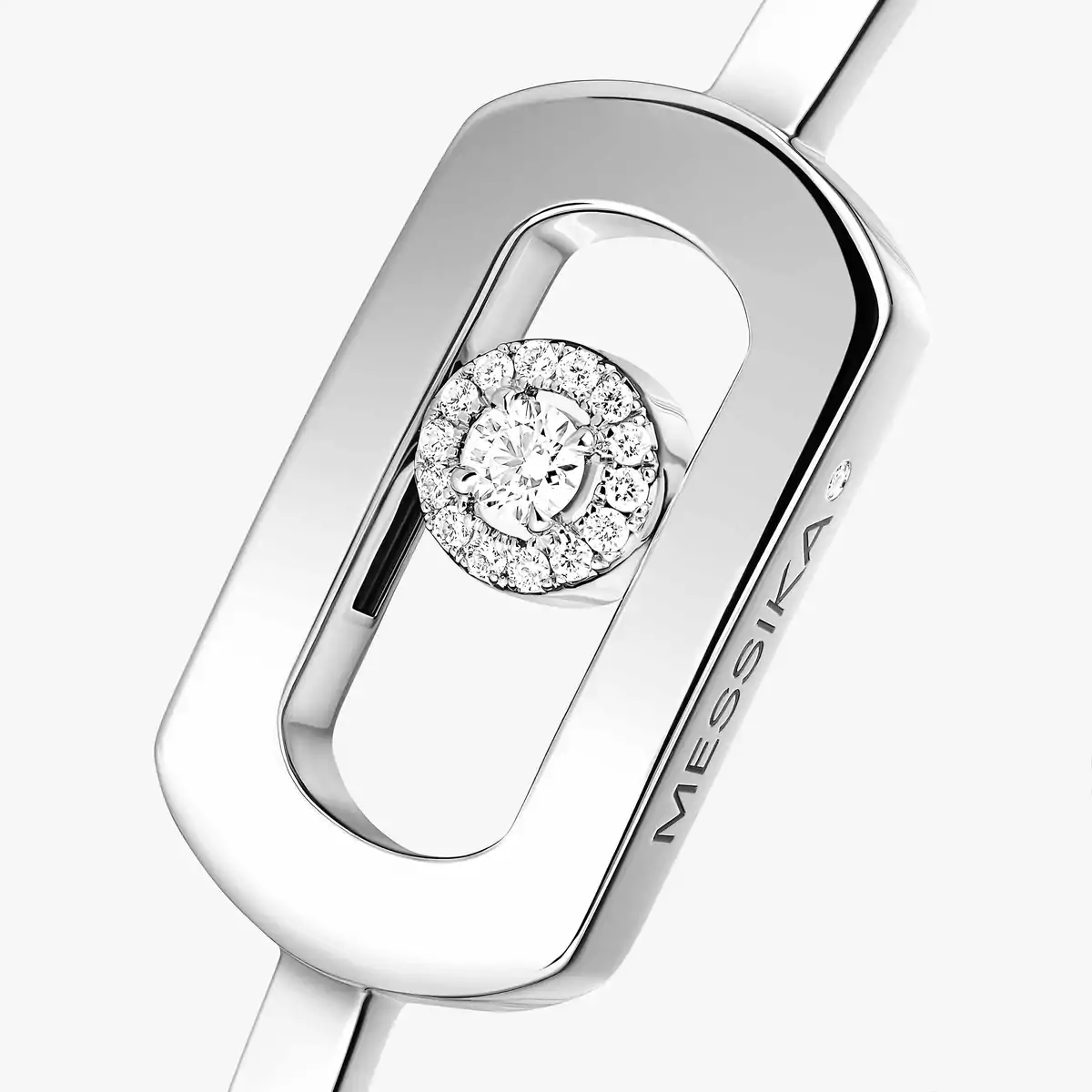 0.11ctw White Gold Diamond Bangle Bracelet - Image 2