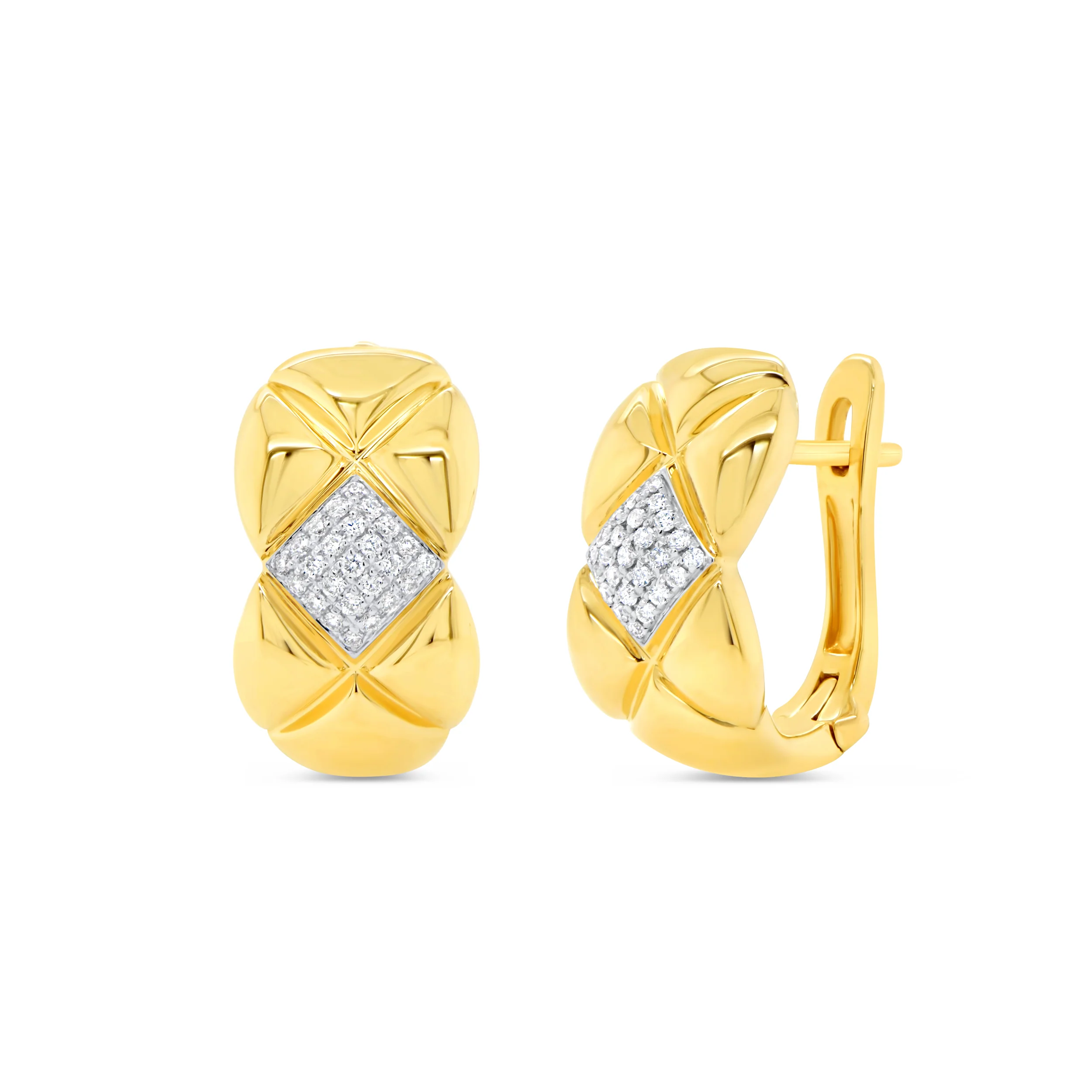 0.14ctw Diamond Huggie Earrings - Image 2