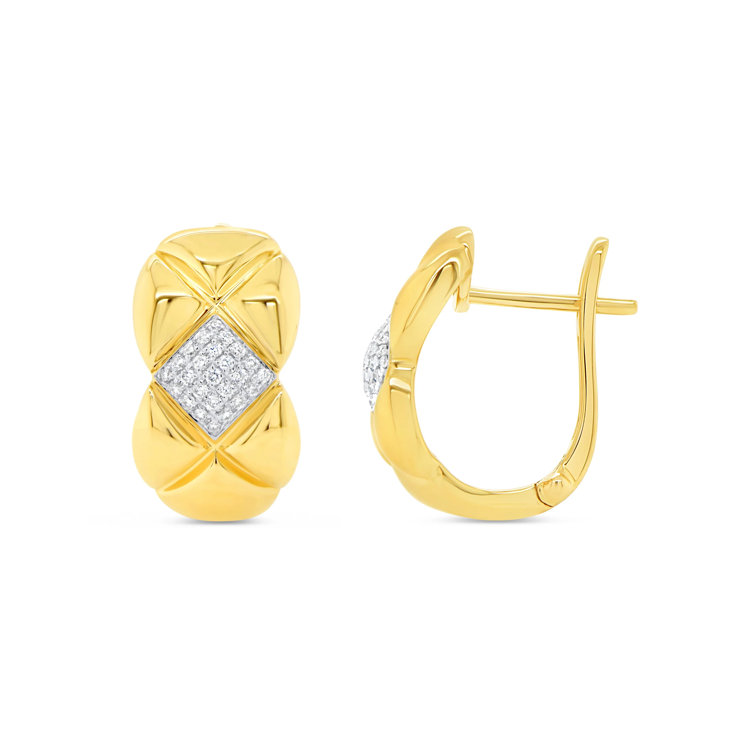 0.14ctw Diamond Huggie Earrings - Image 3