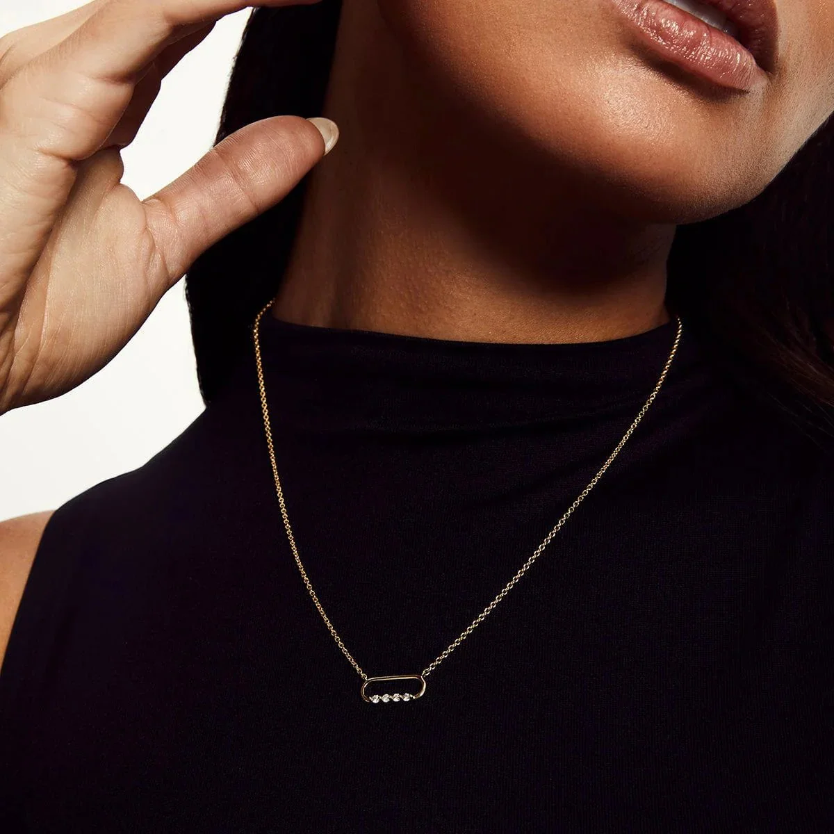 0.15ctw Diamond Cloud Link Necklace - Image 2