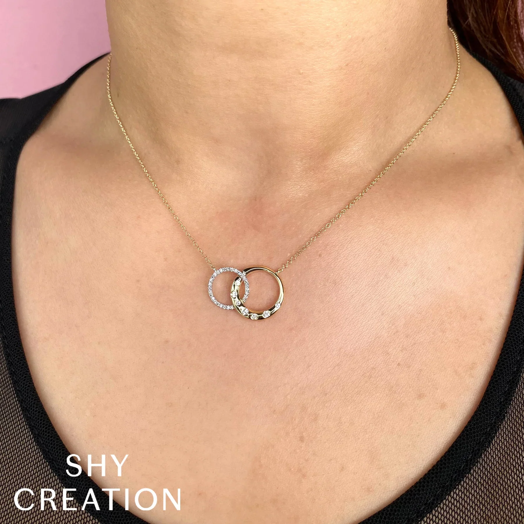 0.16ct Diamond Circle Necklace - Image 2
