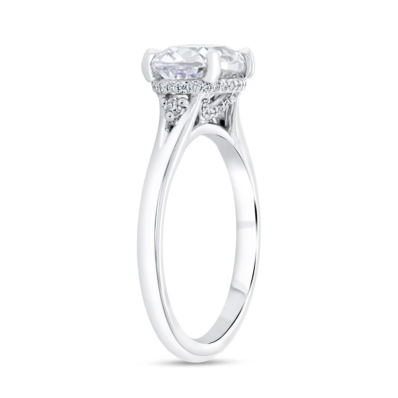 0.16ctw Diamond Oval Engagement Ring - Image 3