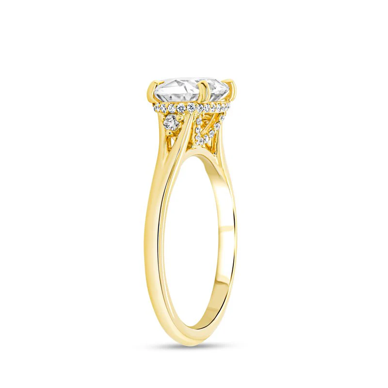 0.16ctw Diamond Oval Engagement Ring - Image 2