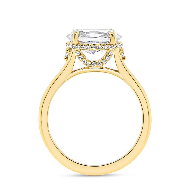 0.16ctw Diamond Oval Engagement Ring - Image 3