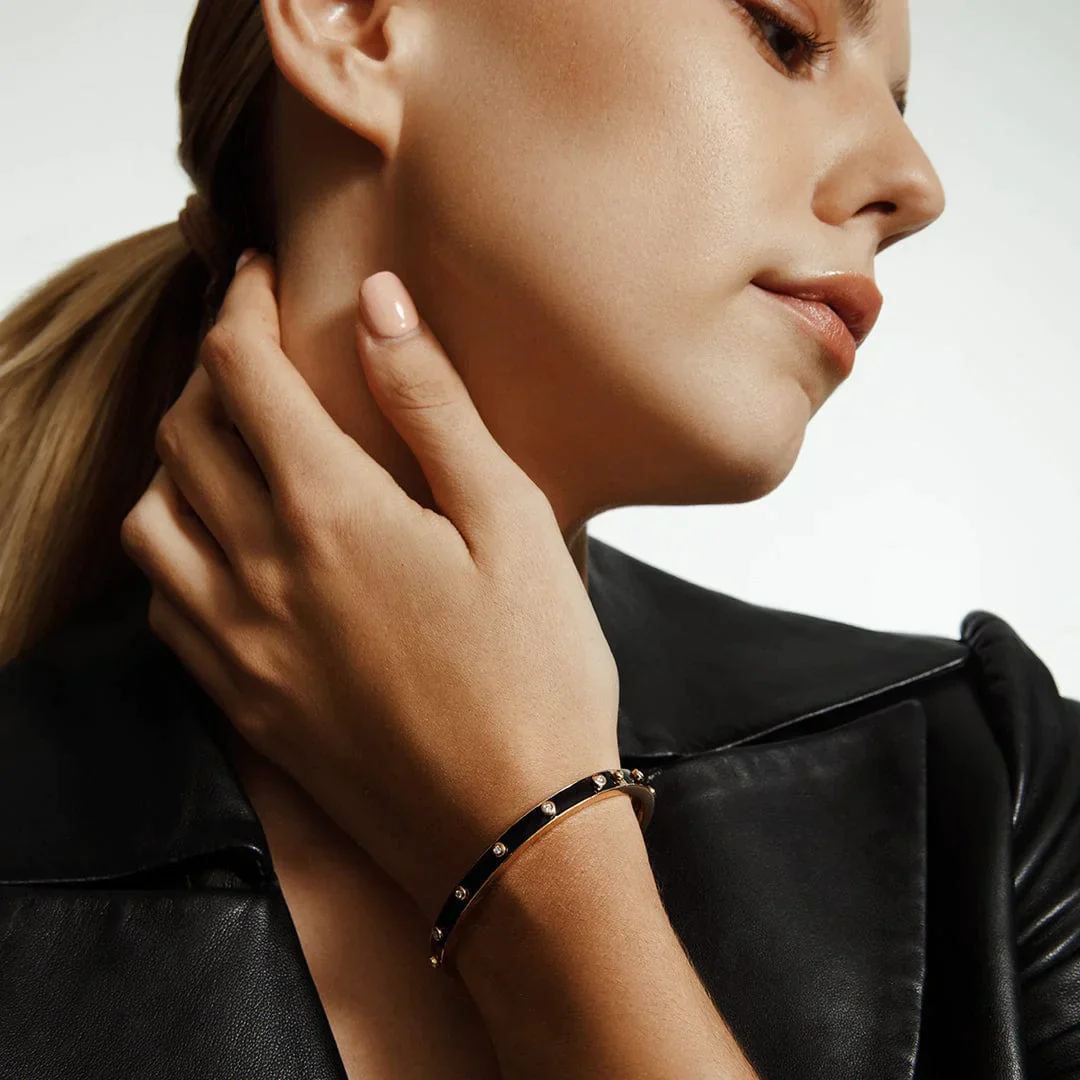 0.21ctw Diamond Chroma Extruded Bezel Bangle - Image 2