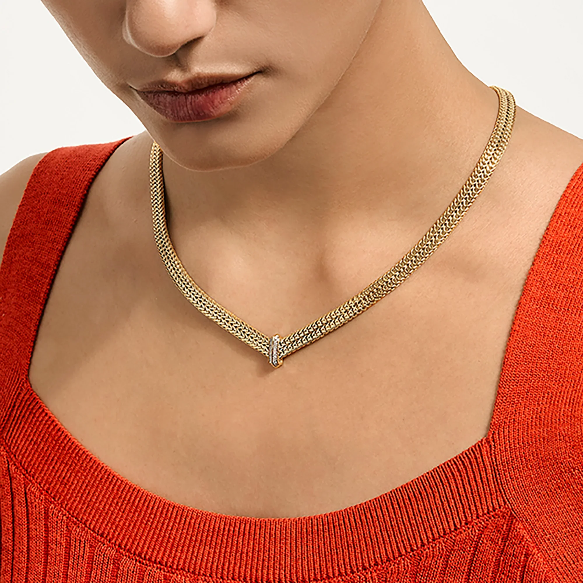 0.21ctw Diamond Link Necklace - Image 3