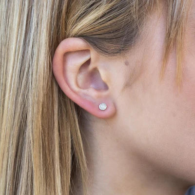 0.24ctw Diamond Halo Earring, 14K White Gold - Image 2
