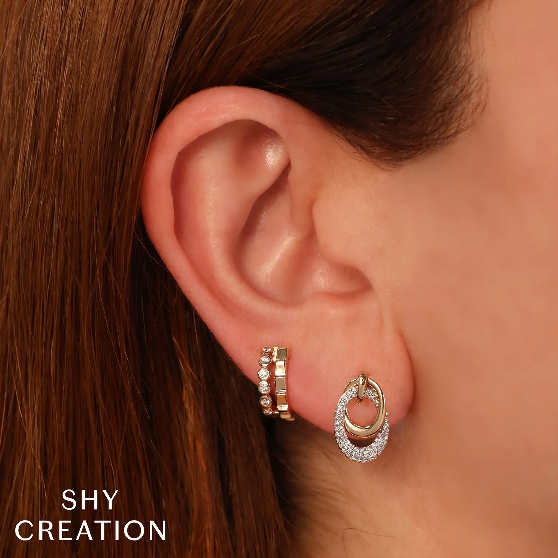 0.29ctw Diamond Pave Oval Earring - Image 2