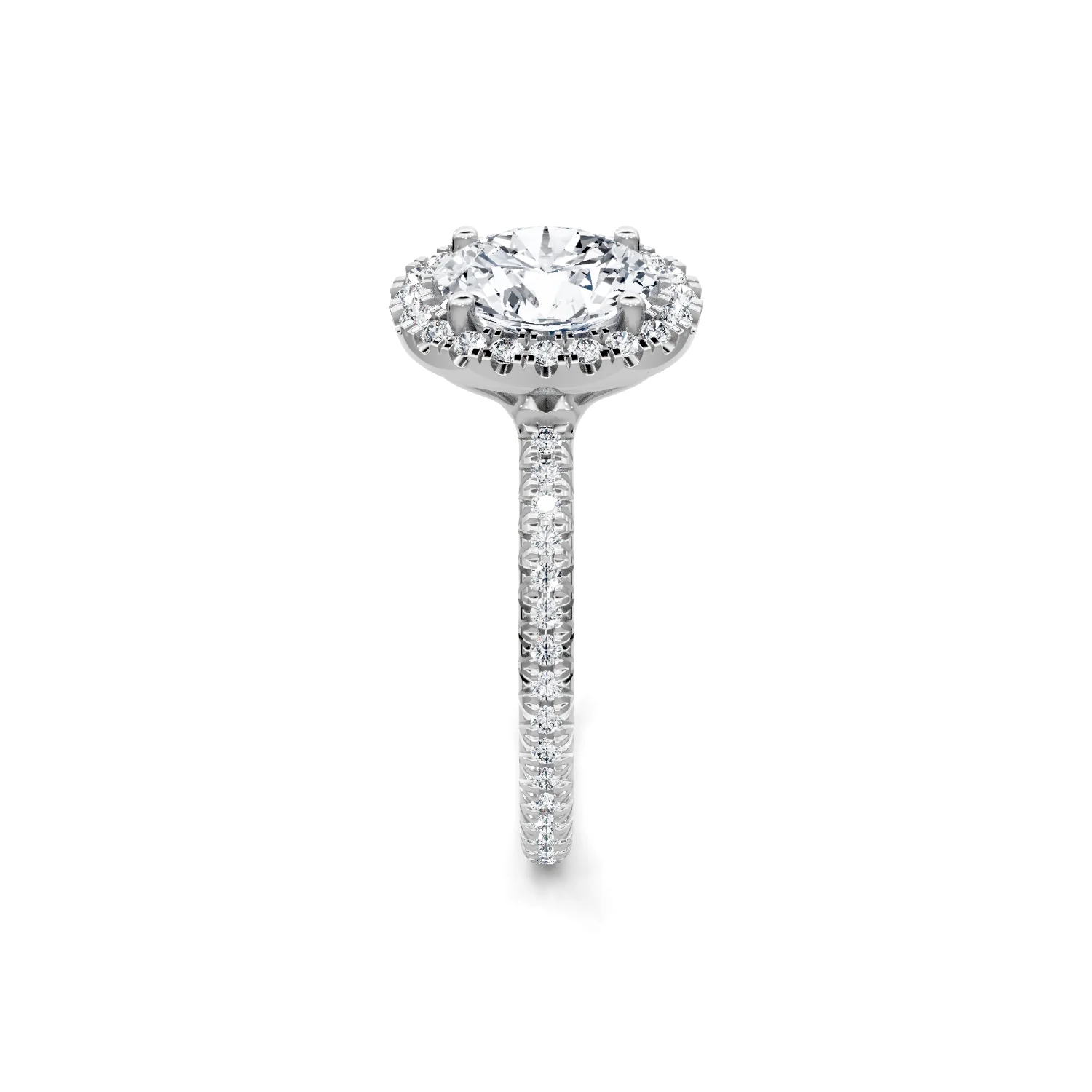 0.33ctw Diamond Halo Engagement Ring - Image 2
