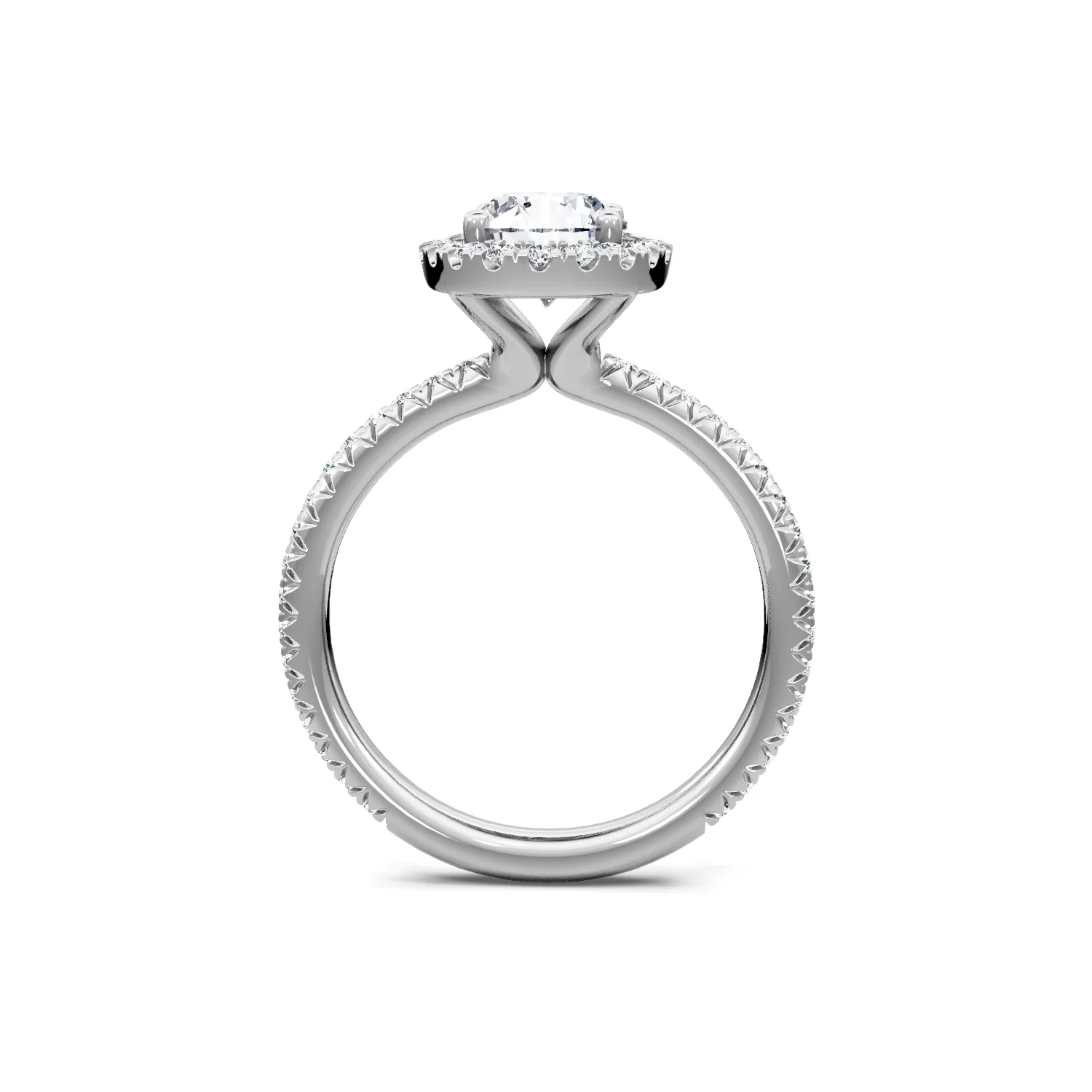0.33ctw Diamond Halo Engagement Ring - Image 3