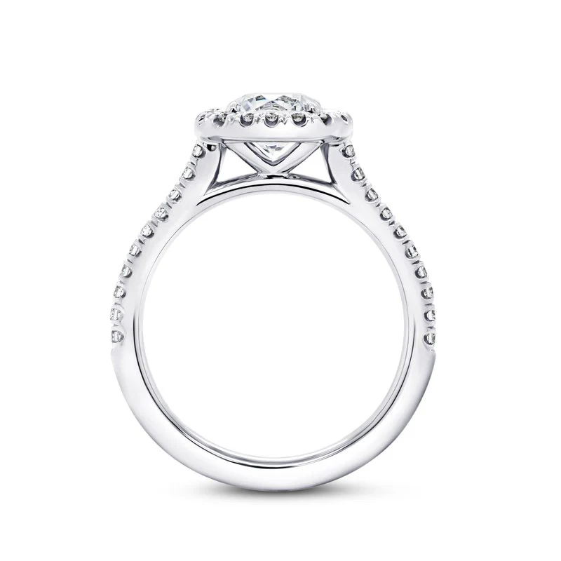 0.34ctw Diamond Halo Engagement Ring - Image 2