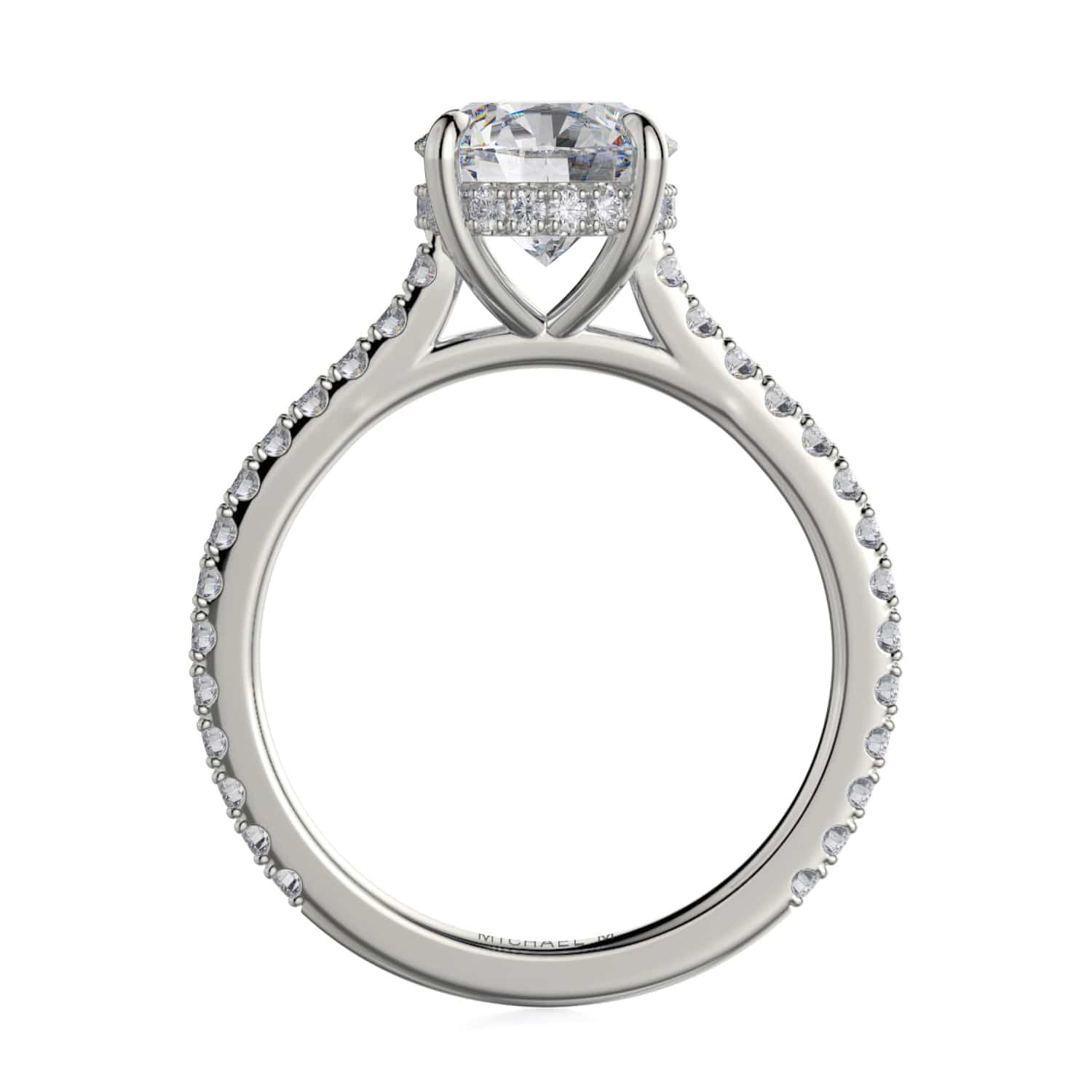 0.35ctw Hidden Halo Engagement Ring - Image 2