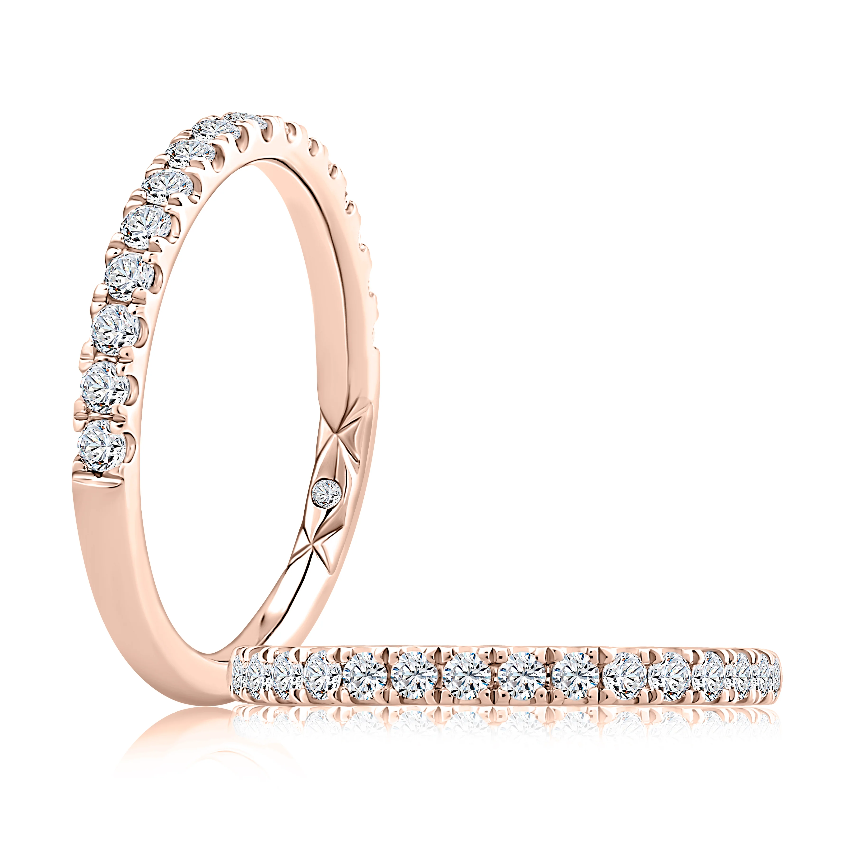 0.35ctw Halfway Pave Diamond Band - Image 2
