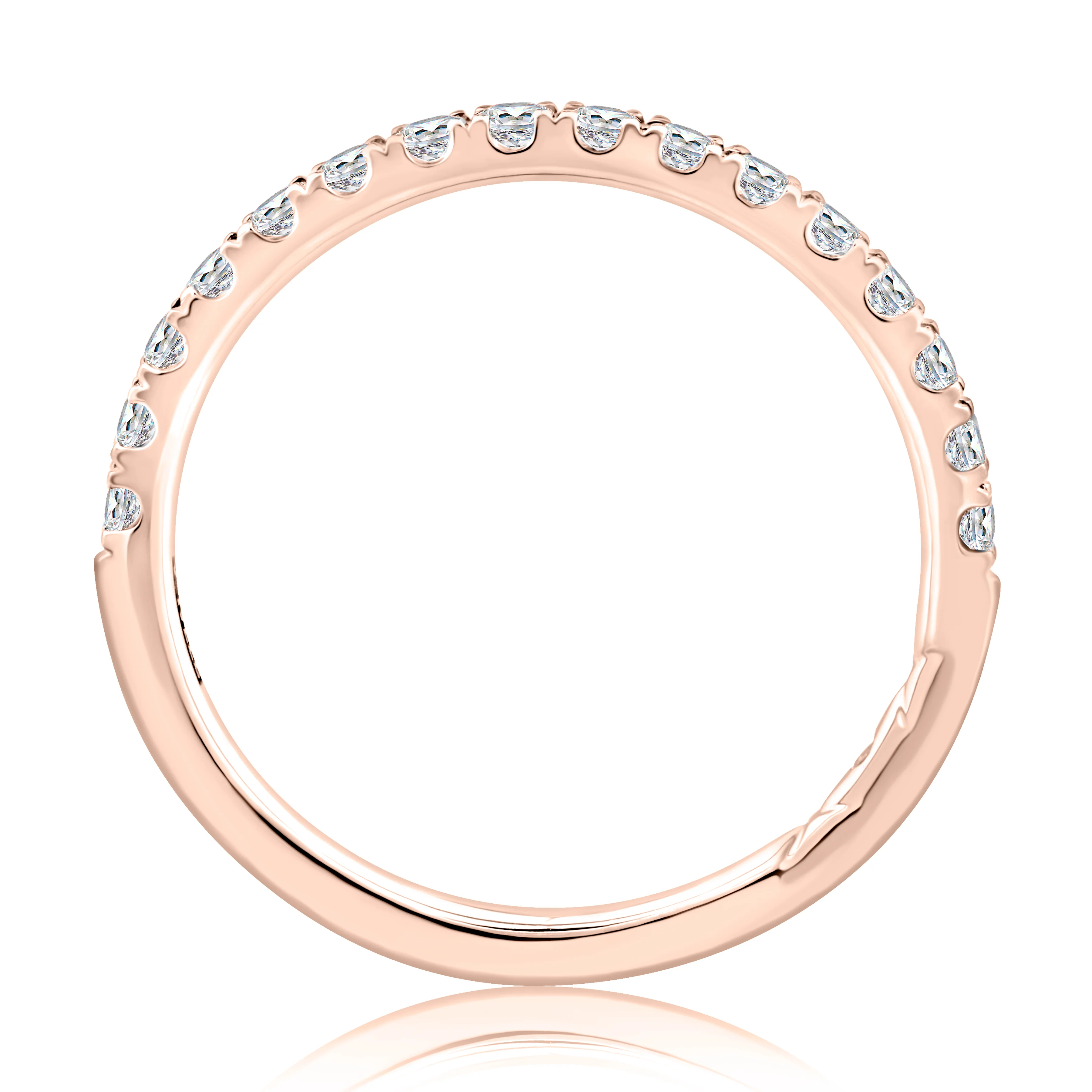 0.35ctw Halfway Pave Diamond Band - Image 3