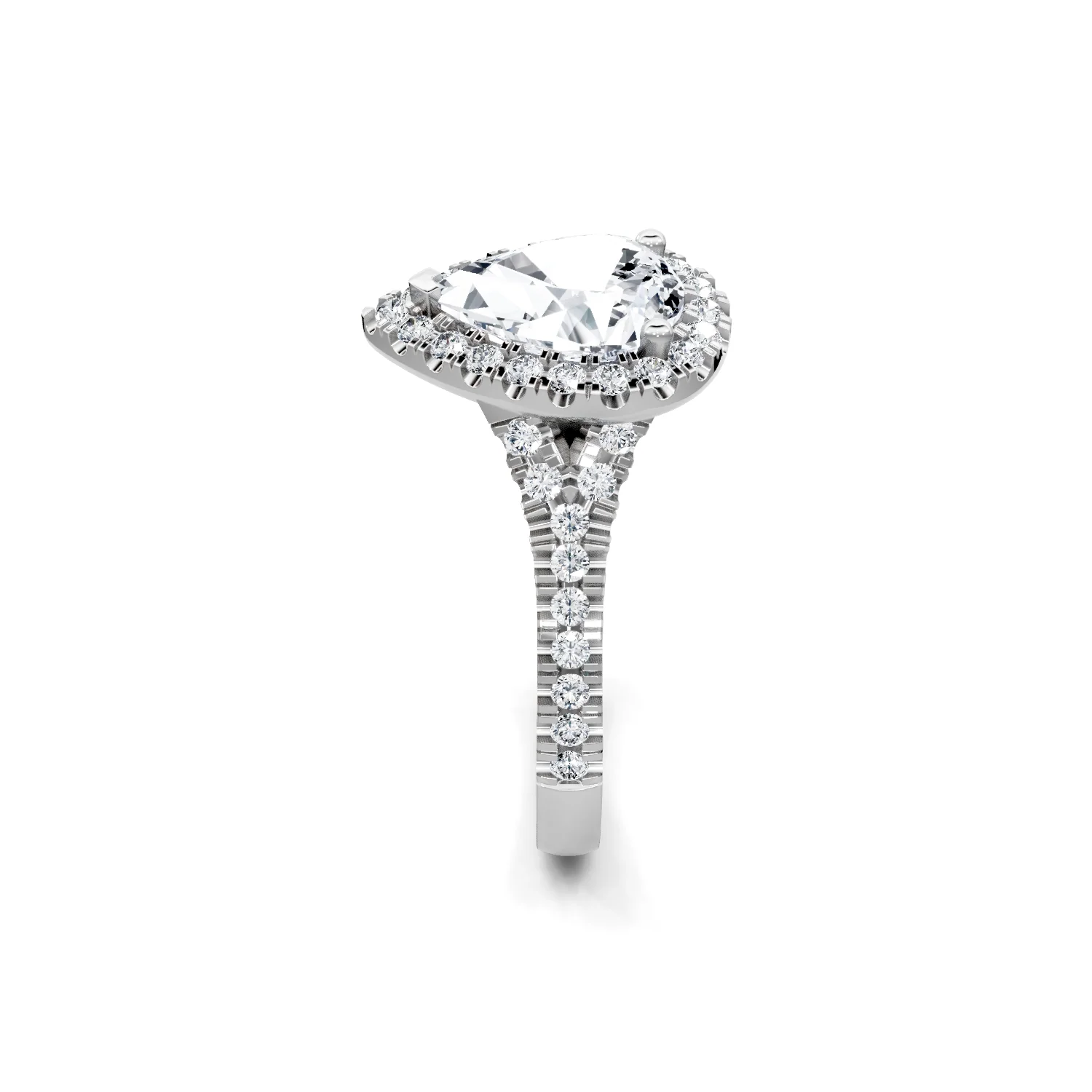 0.37ctw Diamond Halo Engagement Ring - Image 2