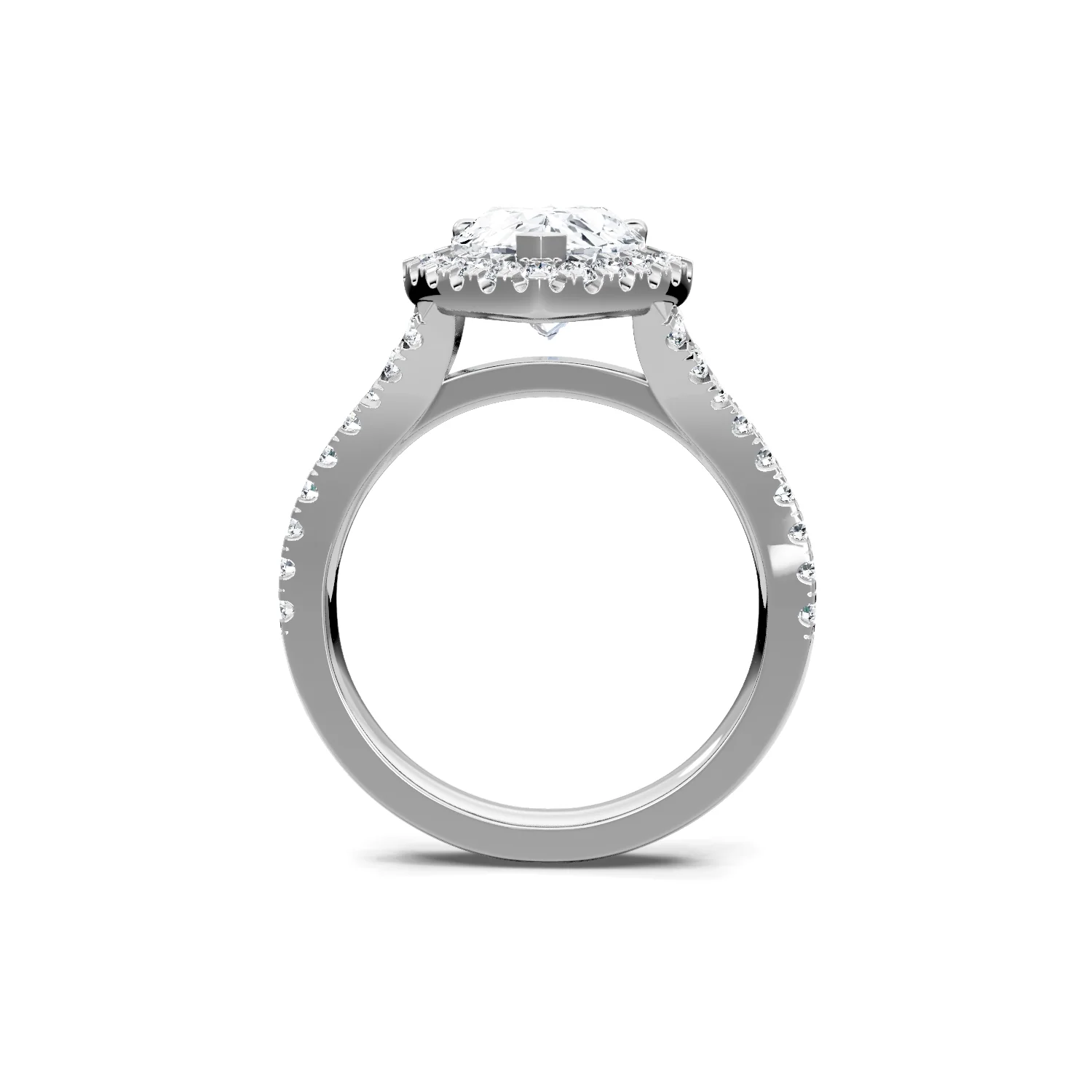 0.37ctw Diamond Halo Engagement Ring - Image 3