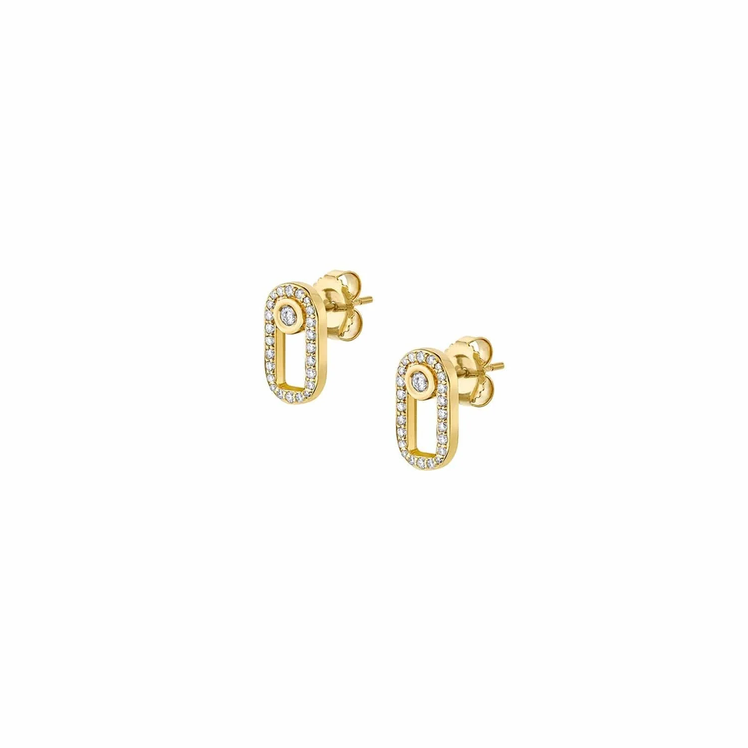 0.38ctw Diamond Pavé Singleton Studs - Image 2