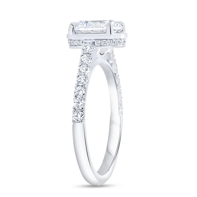 0.42ctw Round Halo Engagement Ring - Image 2