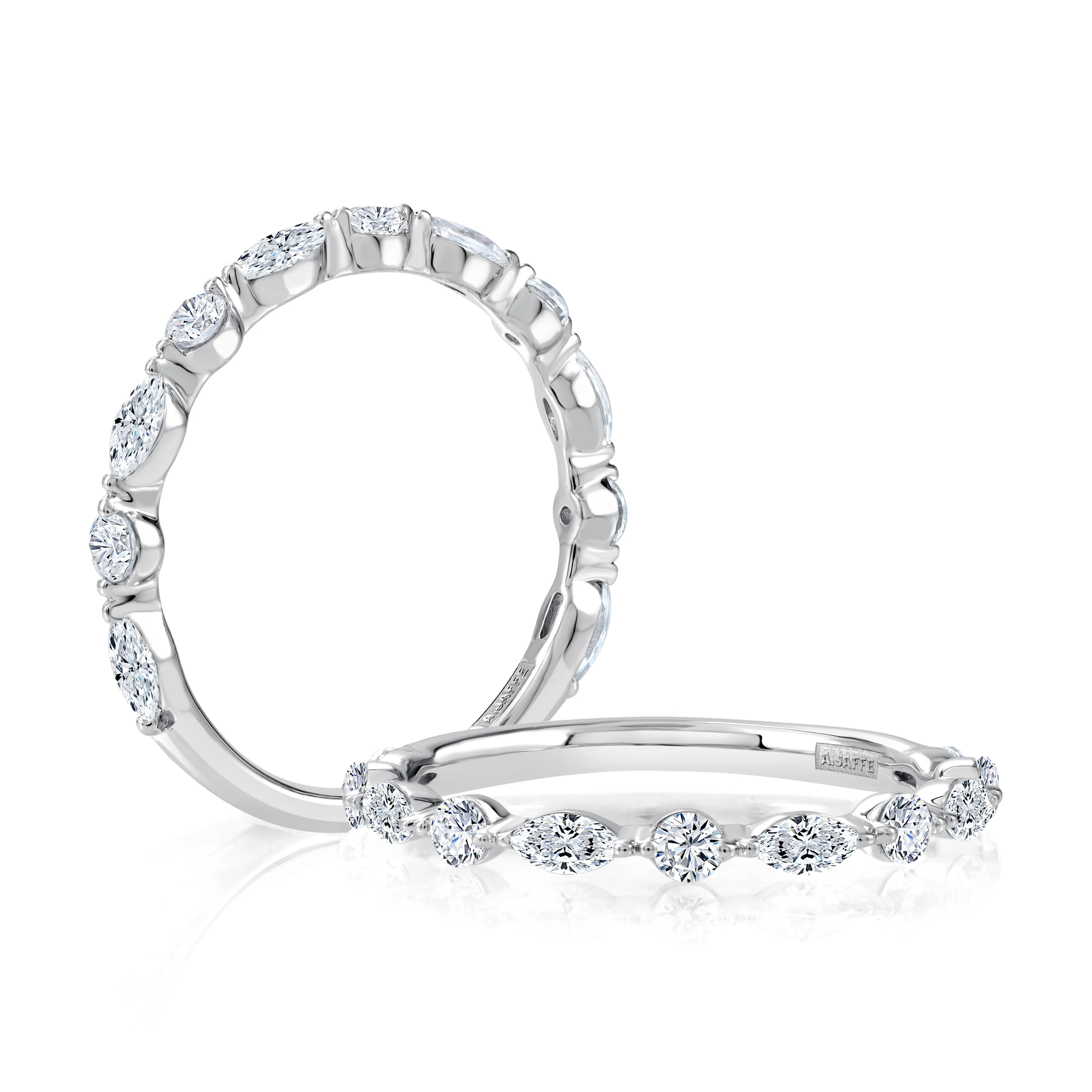 0.67ctw Alternating Round and Marquise Diamond Band - Image 2