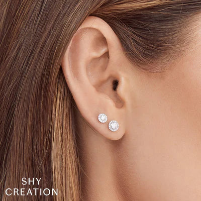 0.48ctw Diamond Halo Earring - Image 2
