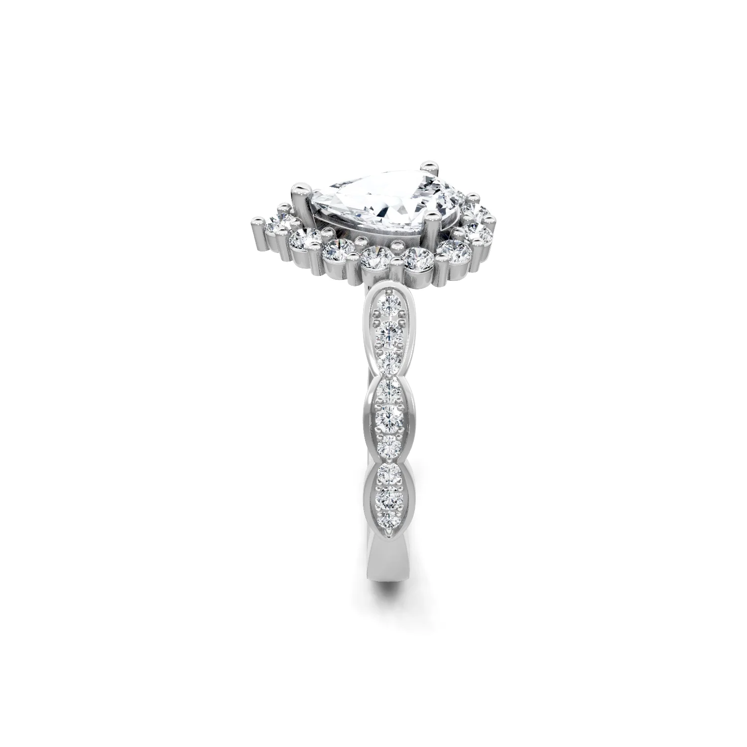 0.50ctw Round Diamond Halo Engagement Ring - Image 2