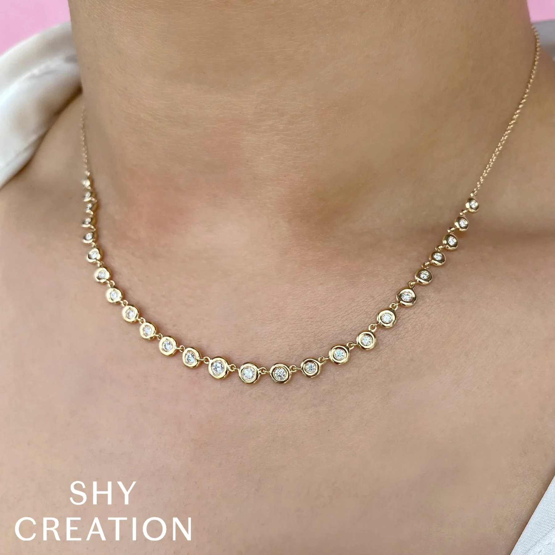 0.60ctw Diamond Bezel Necklace - Image 2