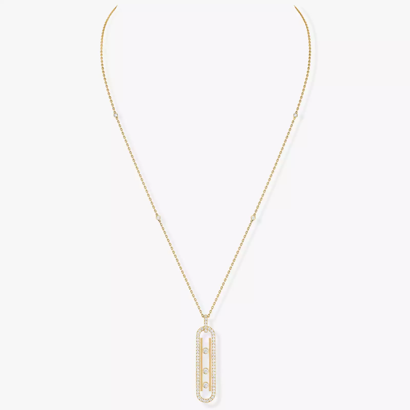 0.66ctw Yellow Gold Diamond Necklace - Image 2