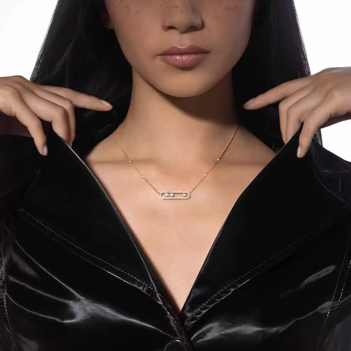 0.68ctw Yellow Gold Diamond Pavé Necklace - Image 2