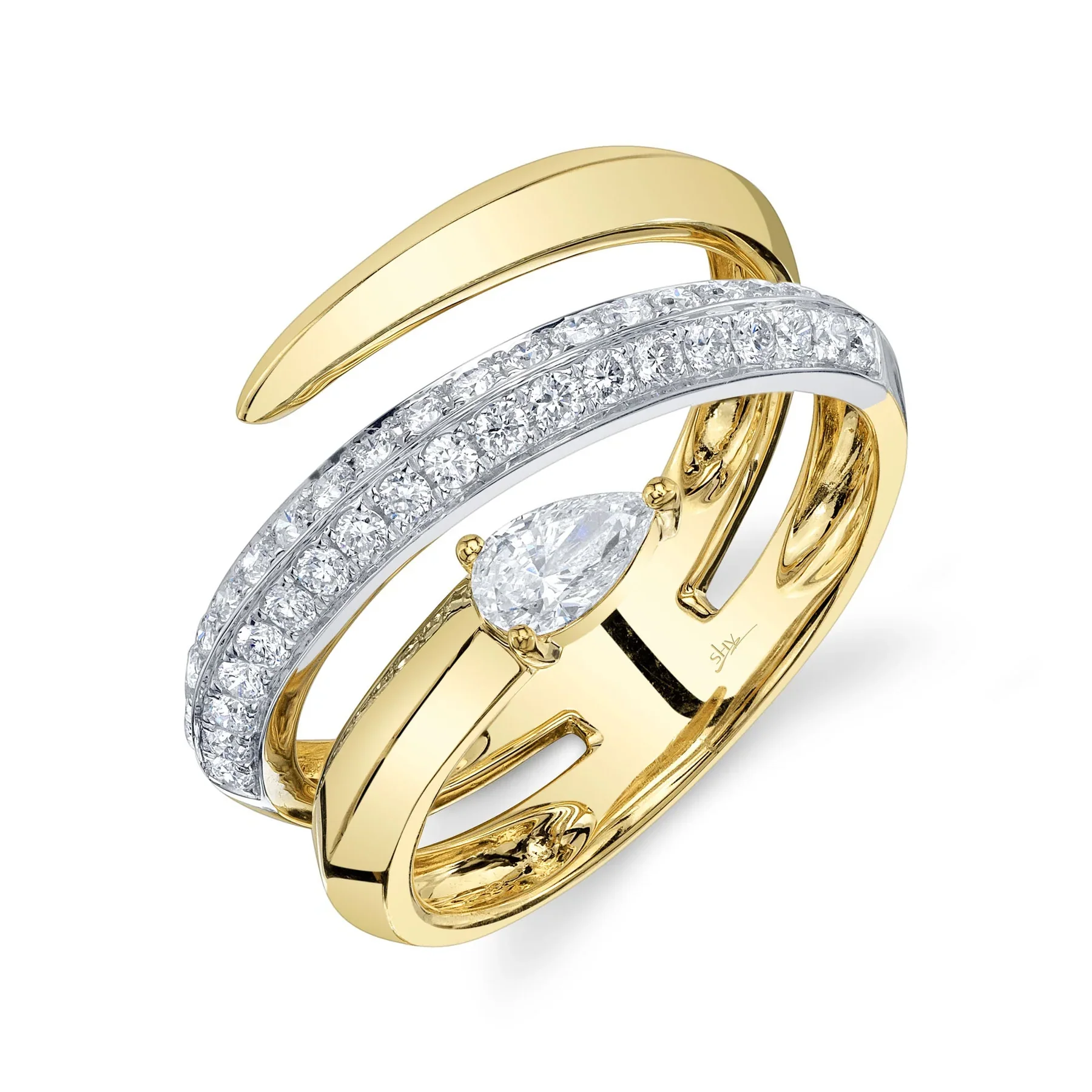 0.69ctw Diamond Pear Ring