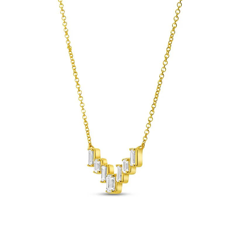 0.61ctw Diamond Bar Necklace - Image 2