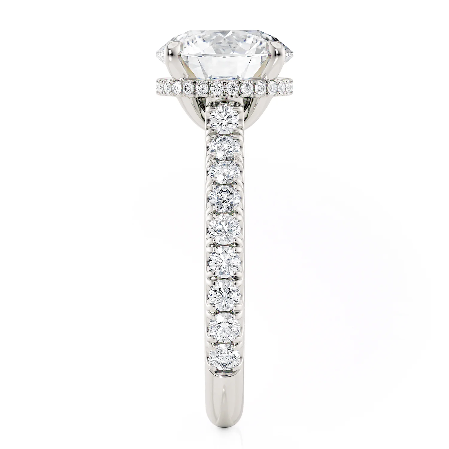0.73ctw Diamond Halo Engagement Ring - Image 4