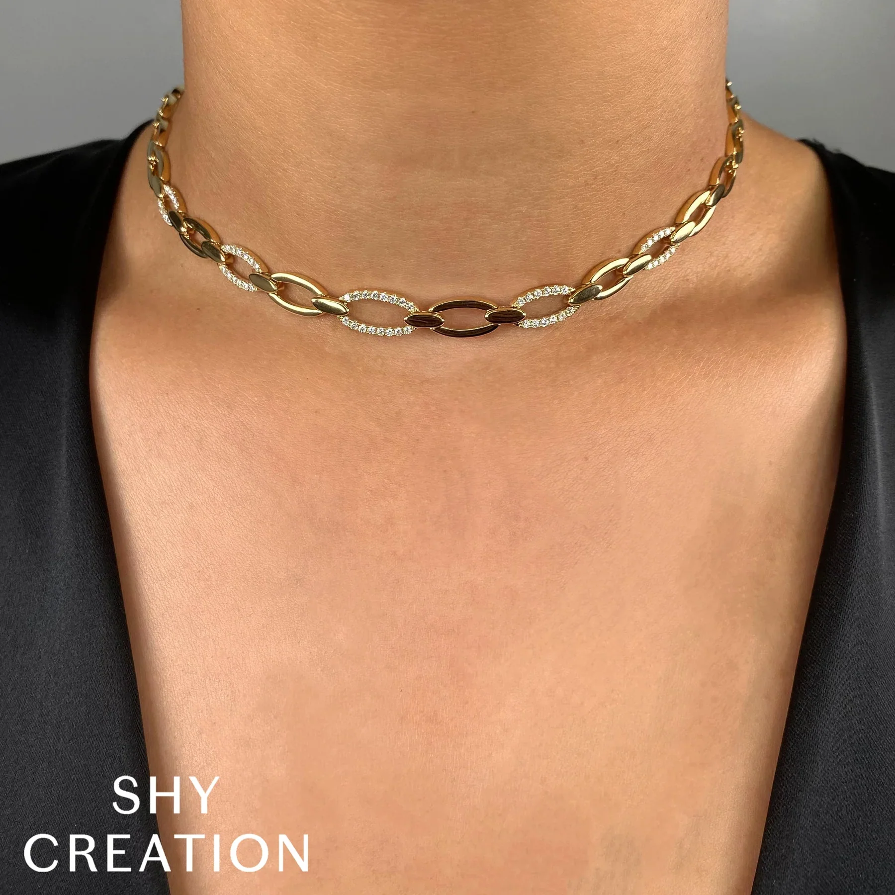0.74ctw Diamond Link Necklace - Image 2
