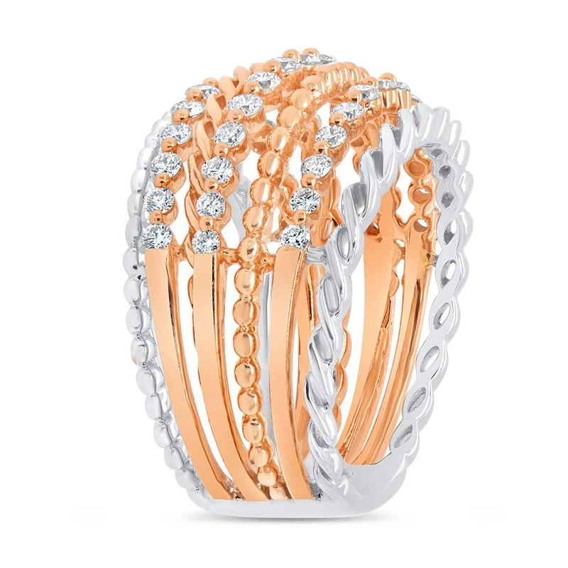 0.75ctw Multi-Row Diamond Fashion Ring - Image 2