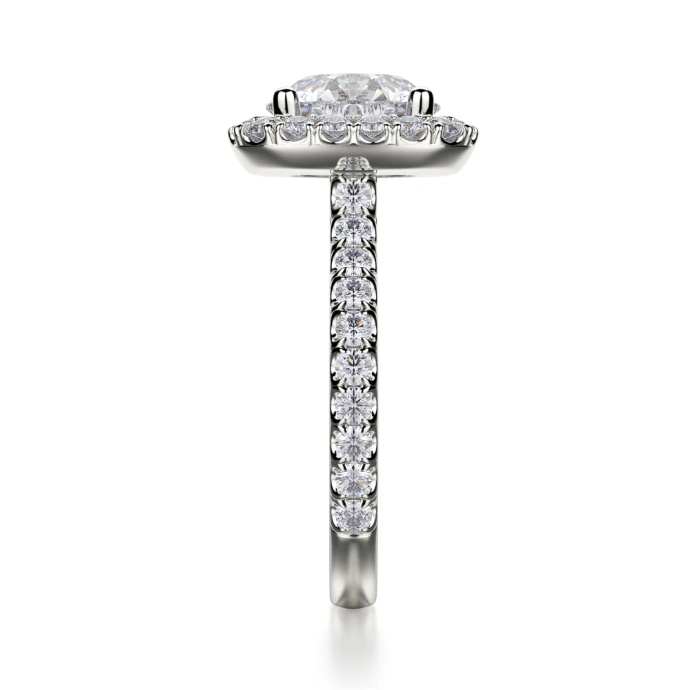 0.78ctw Diamond Halo Engagement Ring - Image 3