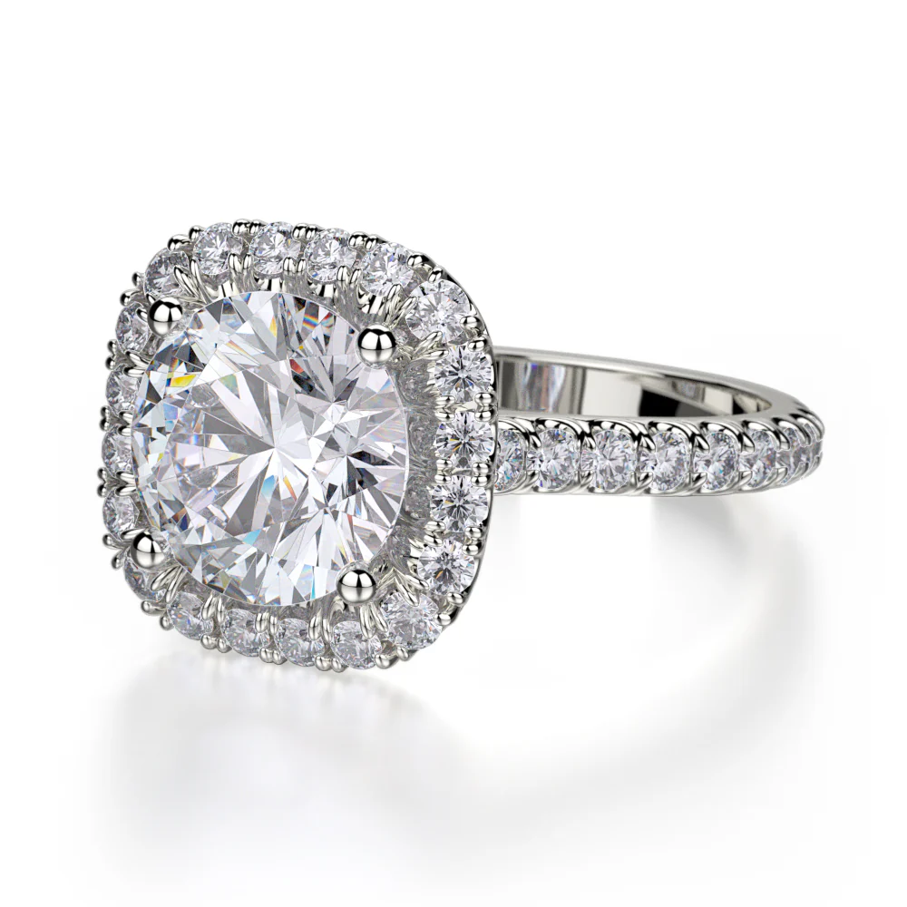0.78ctw Diamond Halo Engagement Ring - Image 4