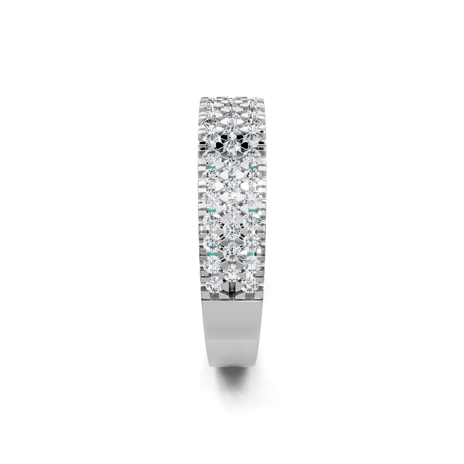 0.80ctw 3-Row Diamond Pave Band - Image 2
