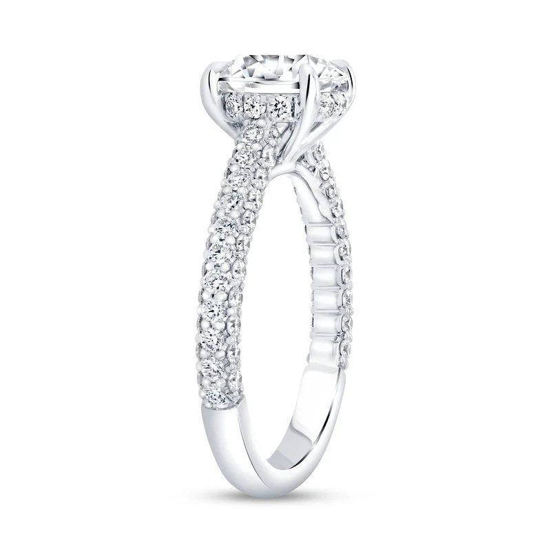 0.82ctw Under-Halo Round Engagement Ring - Image 2